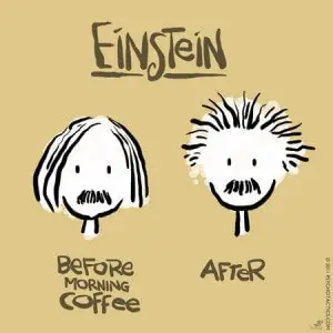 koffie einstein voor en na